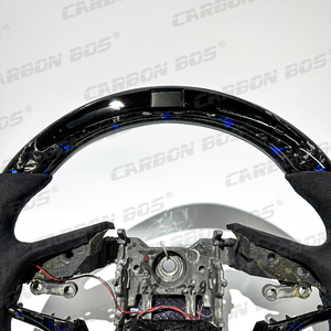 Volante de Fibra de Carbono Forjado Azul Real para <span class=keywords><strong>Hyundai</strong></span> <span class=keywords><strong>Genesis</strong></span> Coupe, para <span class=keywords><strong>Genesis</strong></span> Coupe 2008 2012 2016 <span class=keywords><strong>2022</strong></span> con Pantalla LED - Product Image 5