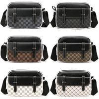 Nouveau Sac Bandoulière Carré Décontracté en Cuir PU pour Homme, Style Japonais et Coréen, Tendance, Type Facteur