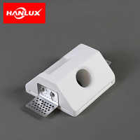 Plafonnier encastré décoratif blanc carré en plâtre, support fixe GU10 MR16 pour éclairage intérieur, spot et downlight