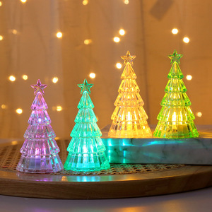 Glowing Glass Christmas Tree Ornaments Home Luminous Desktop Decoration Led Night Light Party Xmas Decorations Festival Kid Gift - Product Image 5