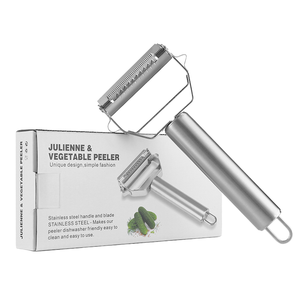 Coltello da pelare per frutta e patate 2 in 1 in acciaio inox per melone carote - Product Image 1