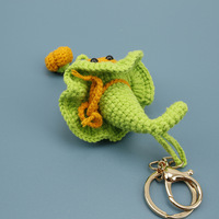 Nouveau porte-clés citrouille en crochet fait main pour Halloween, pendentif citrouille à suspendre, décoration de sac citrouille sorcière, cadeau.