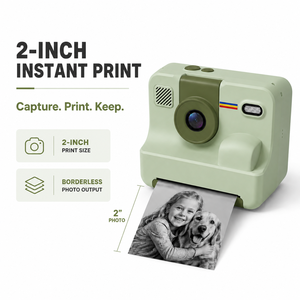 Appareil photo instantané pour enfants OEM en gros, écran 2,4 pouces, imprimante thermique sans encre 203 DPI, objectif rotatif, <span class=keywords><strong>mini</strong></span> appareil photo numérique jouet - Product Image 2