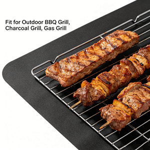 Pas cher <span class=keywords><strong>Prix</strong></span> Résistant À La Chaleur Ignifuge Charbon <span class=keywords><strong>De</strong></span> <span class=keywords><strong>Verre</strong></span> Antiadhésif BBQ Grill Tapis Réutilisable Tapis <span class=keywords><strong>De</strong></span> Cuisson Four Doublure - Product Image 1