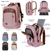 Tas Ransel Bisnis Warna Retro Baru 2026, Tas Laptop Patchwork, Logo Custom Kapasitas Besar
