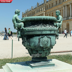 Grands <span class=keywords><strong>pots</strong></span> à fleurs <span class=keywords><strong>en</strong></span> bronze pour jardin avec oreilles de statue - Product Image 3