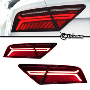 2011-2018 Audi A7 ensemble de feu arrière A7 modifié LED débit d'eau clignotant feu de recul lentille rouge état neuf et utilisé - Product Image 4