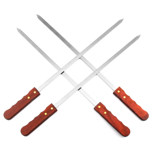 SK-2119 Spiedini Portatili in Legno con Manico Lungo per Barbecue, per Preparare <span class=keywords><strong>Kebab</strong></span>, Accessori per Griglia a Carbone per Attività all'Aperto - Product Image 5