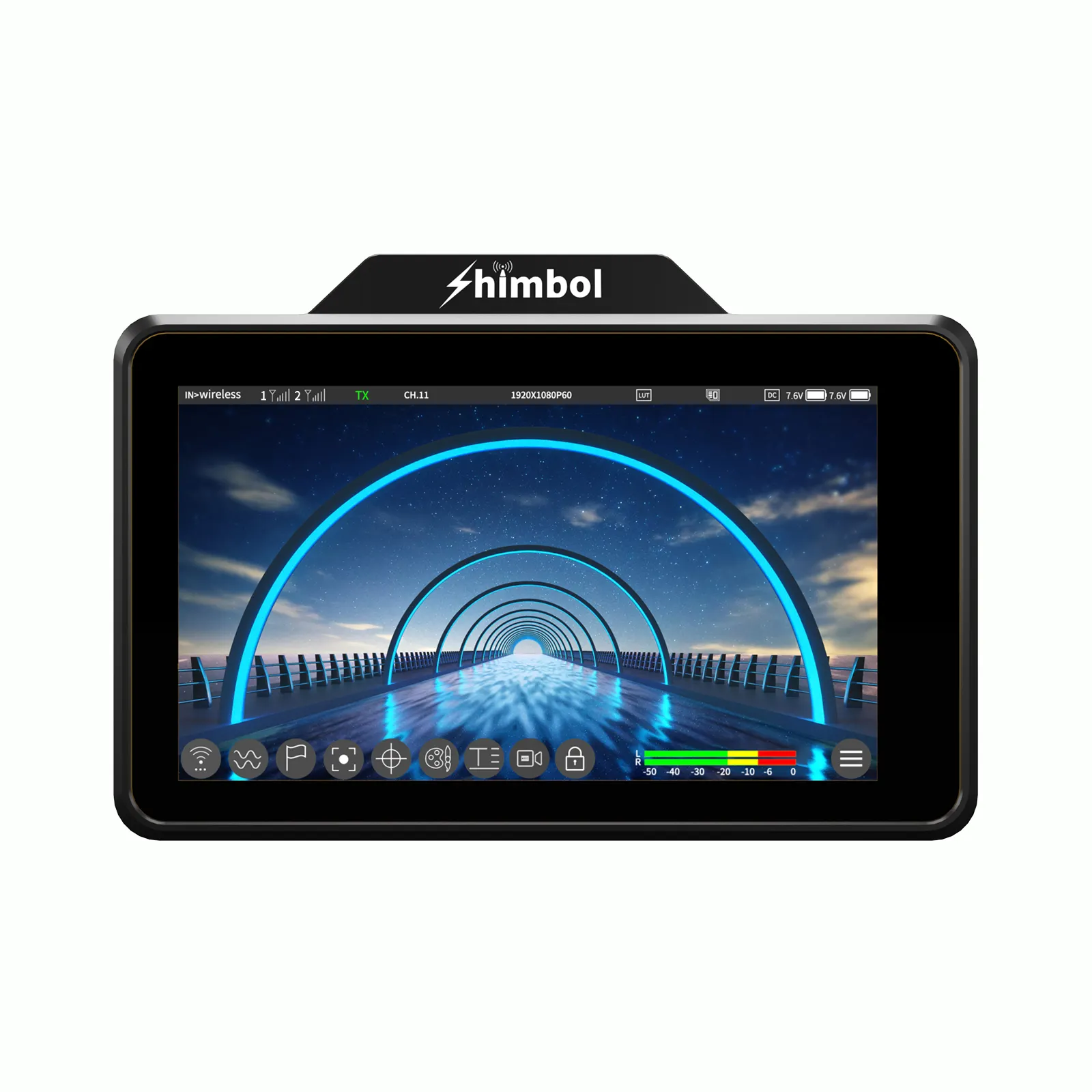 500ft 0.08s Latency Touch 3D LUT HDR Wireless Video Transmission DSLR Camera Field Monitor