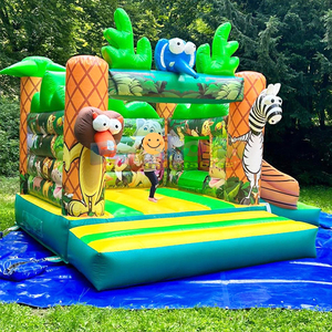 Aufblasbare dschungel-hupfburg commercial grade bounce <b>house</b> with slide kids <b>inflatable</b> jungle bouncy castle - Product Image 1