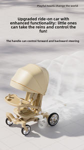 <span class=keywords><strong>Poussette</strong></span> à quatre roues légère personnalisable, angle de vue élevé pour enfants, pliable, facile à pousser, durable, métal, double siège, 0-4 ans - Product Image 6