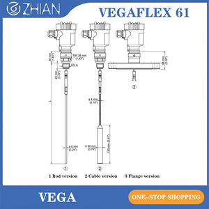 Transmetteur de niveau radar à guidage VEGAFLEX 61, capteur radar à guidage - Product Image 6