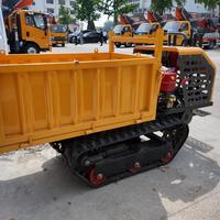 Mini-transporteur à chenilles certifié CE de 1 tonne, benne à chenilles en caoutchouc pour vergers, agriculture et aménagement paysager