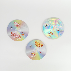 Emballage rond personnalisé de haute qualité de formes différentes pour bonbons biscuits au chocolat pochette à fermeture éclair en plastique mylar 3.5g - Product Image 2