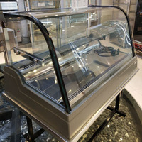 Vitrine Réfrigérée de Comptoir pour Petits Gâteaux, Refroidissement par Air, Verre Trempé, Capacité 130L - Offre Spéciale