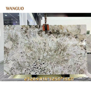 แผ่นหินอ่อนสุนัขจิ้งจอกหิมะภูเขาหิมะที่ทันสมัยพื้นผิวขัดเงาสำหรับตกแต่งบ้านและโรงแรม - Product Image 2