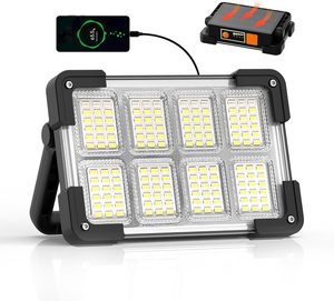 Lampes LED solaires rechargeables 120W, portables, étanches IP65/66, pour extérieur, paysage, travail, urgence, mécanique, camping - Product Image 1