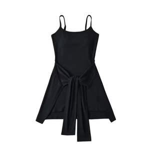 Túnica Elegante de Verano para Mujer, Ajustada a la Cadera, Sin Mangas, con Encaje, en Negro y Azul - Product Image 3