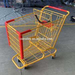 Chariot de supermarché en métal KNM 300 180L, type américain, chariot de courses 180L, vente chaude - Product Image 2