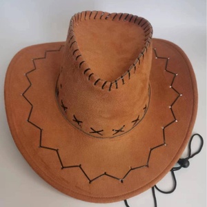 Sombrero Vaquero Occidental Barato <span class=keywords><strong>de</strong></span> Gamuza con Ala Ancha, Estilo Lujo Ligero, con Puntos, para Hombres y Mujeres, Ideal para Fiestas, Viajes al Aire Libre y Atuendos <span class=keywords><strong>de</strong></span> Escenario - Product Image 6