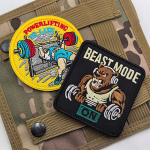 Série de Patchs Brodés Prêts à Expédier pour Fitness <span class=keywords><strong>et</strong></span> Musculation : Lettres <span class=keywords><strong>et</strong></span> Badges Velcro pour Sacs à Dos <span class=keywords><strong>et</strong></span> Casquettes de Fitness - Product Image 3