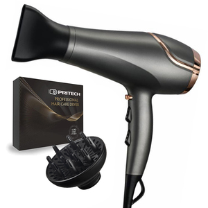 Sèche-<span class=keywords><strong>cheveux</strong></span> électrique professionnel 2200W à moteur DC ionique, 2 vitesses, avec concentrateur et diffuseur pour salon et usage domestique - Product Image 1