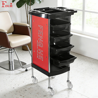 Chariot de service à roulettes pour salon, rouge, 4 tiroirs, panneau composite en aluminium, vente en gros