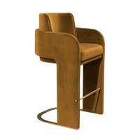 Chaise haute de bar en bois de luxe de style moderne du milieu du siècle, écologique et durable, pour restaurant, bar, îlot de cuisine