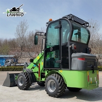 Caricatore a Ruote Certificato CE LAWNIO con Molteplici Accessori e Design Compatto per Movimentazione Materiali, Caricatore Elettrico