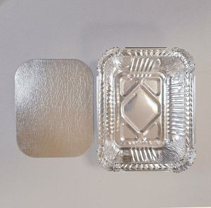 Feuille d'étain en aluminium jetable cuisson Muffin tasse boulangeries four à rôtir plats carrés moules à <span class=keywords><strong>tarte</strong></span> plateaux en métal gâteau utilisation alimentaire - Product Image 2