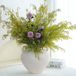 Hiện Đại Màu Trắng Trang Trí Nhà Bảng <span class=keywords><strong>Handmade</strong></span> Gốm Nồi Vòng Gốm Đất Nung Bình Bán Buôn Bình Hoa - Product Image 3