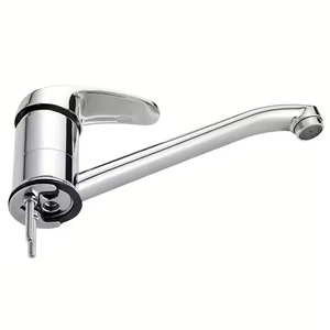 Factory Sale All Copper Chrome Plated <strong>RV</strong> Kitchen Rotary <strong>Faucet</strong> Convenient Single Handle Hot &amp; Cold Water <strong>Faucet</strong> - Product Image 4
