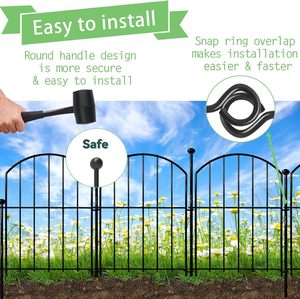 سياج حديقة معدني زخرفي للكلاب مقاوم للصدأ بدون حفر - Product Image 6