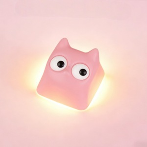 Capuchons de touches de clavier personnalisés sur le thème des <span class=keywords><strong>démons</strong></span>, DIY, sculptés en 3D, motif chat noir monstre aux grands yeux de dessin animé - Product Image 6