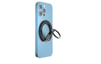 Support de téléphone magnétique rotatif et pliable ultra-fin et super-résistant avec logo personnalisé et anneau de maintien pour utilisation sur bureau – Fixation magnétique
