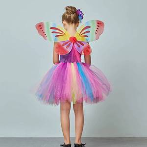 Disfraz de Princesa Elfa Rosa para Niñas, Traje Elegante para Fiesta de Cumpleaños o Halloween, Vestido de Hada con Alas - Product Image 6