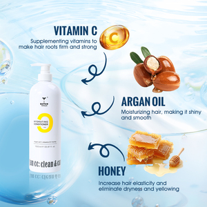 Suavizante <span class=keywords><strong>Hidratante</strong></span> Acondicionador para el cabello Textura ligera Fórmula natural Hacer que el cabello sea fácil <span class=keywords><strong>de</strong></span> peinar Desenredar bien - Product Image 2