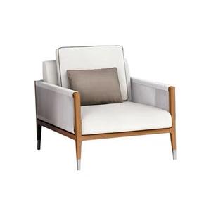 Muebles de exterior modernos, sofá de tela de teca, sofá de jardín de ocio, impermeable para patio, piscina, jardín - Product Image 6