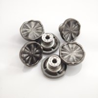 Boutons en métal antique de haute qualité pour jeans, finition argentée vintage, bord irrégulier, boutons en métal pour denim