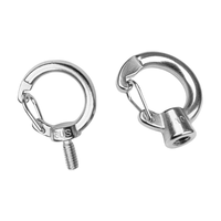Écrous à œil ouvert en acier inoxydable 304 et acier au carbone, style JIS, crochets de levage avec loquets de sécurité pour suspension d'éclairage et équipement de rigging