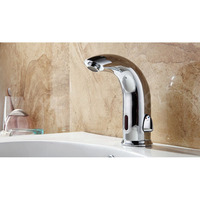 Robinet de lavabo de salle de bain moderne à infrarouge électrique, monocommande, monotrou, économie d'eau, chaud et froid, avec bec orientable