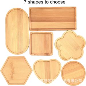 Nouveau plateau créatif, sous-verre multi-tailles, plateau hexagonal en bois massif coloré fait main, plateau de base DIY - Product Image 5