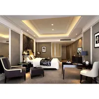 Meubles d'hôtel commerciaux en gros, design simple et moderne, ensemble de chambre à coucher, lit king-size