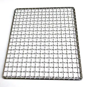SS 201 304 food grade stainless steel crimped woven barbecue wire mesh grill screen for roasting