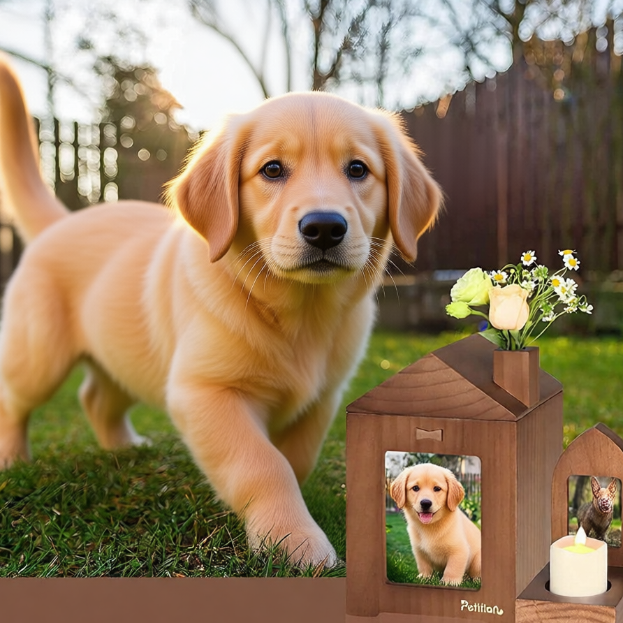 Handcrafted Angel Theme Wooden Pet Urn and Casket for Dogs Cats Memorial - Xiamen Three Inches Sunli