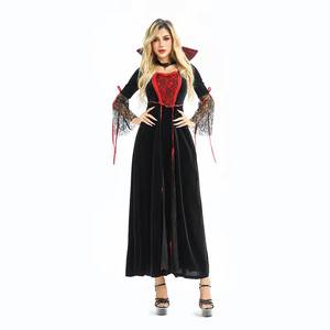 Disfraz de Bruja Gótica Oscura para Adultos de Halloween, Vestido Largo, Atuendo de Reina de Club Nocturno para Fiesta - Product Image 2