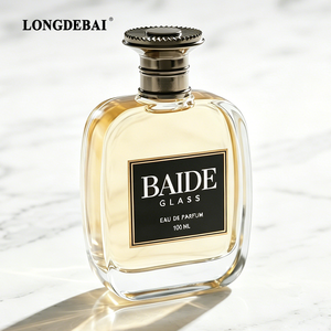 Cosmetic Packaging Square Perfume Spray <b>Bottle</b> Clear Rectangle Crimp Empty 30ml 50ml 100ml Glass Perfume <b>Bottle</b> with Zamac Cap - Product Image 4