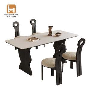 High-end in legno massello retrò fatto vecchio tavolo da rock Hotel Villa club homestay soggiorno caffè sala da pranzo sedia tavolo - Product Image 1