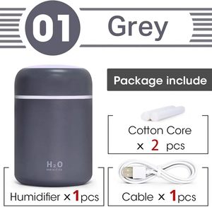 Mini Ultrasonic Atomizer <b>USB</b> Humidifier with 1 Year Warranty 300ml Capacity <36dB Noise for Household Hotel Car School RV - Product Image 4