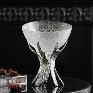 Elegante Tazón de Vidrio Color Plata con Base de Metal para Decoración del Hogar, Adornos para Servir Dátiles, Frutos Secos y Alimentos, Técnica Pulida - Product Image 2